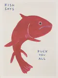 David Shrigley, Untitled, 2021 offset lithograph in colours