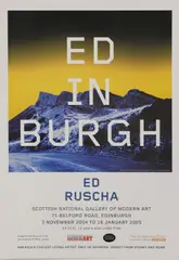 Untitled by Ed Ruscha, 'Ed in Burgh' offset lithograph in colours, sold Aug 2024