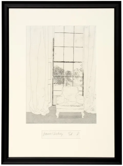 etching.. by David Hockney, etching, sold Sep 2019