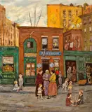 Jerome Myers, Shops in Harlem, N.Y.C.