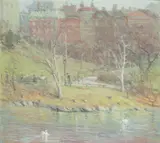Ray Strong, Misty Central Park, oil on canvas