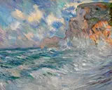 Lilla Cabot Perry, Cliffs at Etretat, oil on canvas