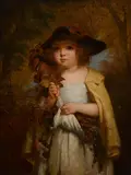 George Cochran Lambdin, The Autumn leaves, oil on canvas