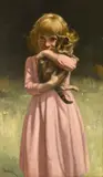 John Henry Dolph, Best friends, oil on canvas