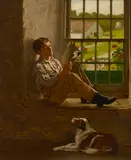 John George Brown, The Study Hour, 1905, oil on canvas