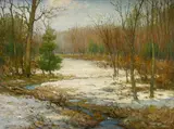 Cullen Yates, A winter landscape, oil on canvas