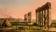 John Linton Chapman, Claudian acqueduct, oil on canvas