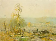 Indian summer by Bruce Crane, oil on canvas, sold May 2012