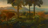 Arthur Bowen Davies, Landscape at dusk