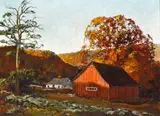 Eric Sloane, Connecticut Autumn, oil on masonite