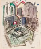John Marin, New York City with Tugboat: A two-sided work