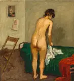 Raphael Soyer, Modeling session, oil on canvas