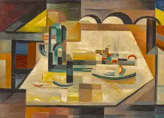 East River by Werner Drewes, 1946, oil on canvas, sold May 2012