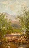 Thomas Hill, Mount Tamalpais through the trees