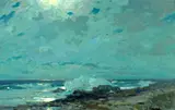 William Frederic Ritschel, Moonlit shore, Carmel