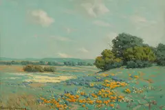 Granville Redmond, California poppy field, 1915, oil on canvas