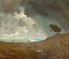 Granville Redmond, Coastal storm, 1905, oil on canvas