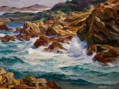 Point Lobos (California Highway) by Paul Dougherty, oil on canvas, offered May 2012