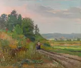 Joseph Kleitsch, Edna and Eugene out for a stroll