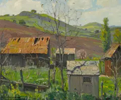 Foothill ranch by William Wendt, 1935, oil on canvas, sold May 2012