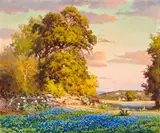Robert Wood, Landscape with bluebonnets