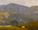 Hanson Puthuff, Green California hills under cloudy skies