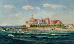 John Eliot Jenkins, A view of the Hotel Del Coronado, oil on canvas