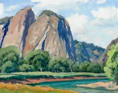 Yosemite by Arthur Hill Gilbert, oil on canvas affixed to board, sold May 2012