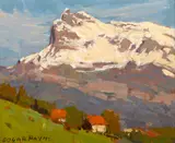 Saint Gervais, France by Edgar Alwin Payne, oil on canvas affixed to board, sold May 2012
