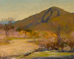 San Miguel Mountains by Alfred R. Mitchell, oil on board, offered May 2012