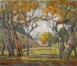 Charles L. A. Smith, Through the woods, 1934, oil on canvas