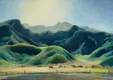The sun was everywhere by Emil Kosa Jr., oil on canvas, sold May 2012