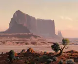 Jimmy Swinnerton, Sunrise comes to Brigham's Tomb, Monument Valley
