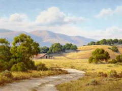 David Chapple, Summer shadows, oil on masonite