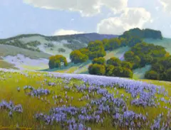 Cool colors of spring by Dennis Doheny, 2001, oil on canvas, sold May 2012