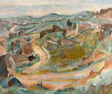 Below Twin Peaks by Gertrude Partington Albright, 1925, oil on canvas, sold May 2012