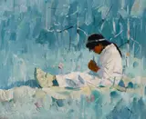 Eustace Paul Ziegler, Young Eskimo girl in the woods
