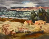Russell Cowles, Valley of the Rio Grande, oil on canvas