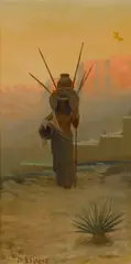 Joseph Dwight Strong, Southwest maiden bearing water, oil on canvas