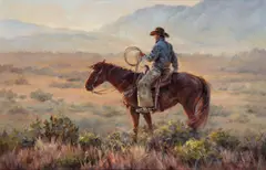Shawn Cameron, Mesa morning, oil on canvas board
