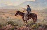 Shawn Cameron, Mesa morning, oil on canvas board