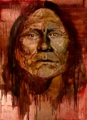 Neil Boyle, Head of an Indian, thought to be Geronimo, 1974, oil on canvas
