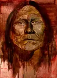 Neil Boyle, Head of an Indian, thought to be Geronimo, 1974, oil on canvas