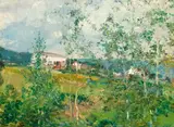 Oliver Dennett Grover, Hillside in Summer, 1919, oil on canvas laid to board