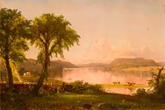 Jasper Francis Cropsey, Summer Afternoon at Greenwood Lake, 1854,, oil on canvas