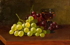 Grapes and Wine by Andrew John Henry Way, oil on canvas, sold Nov 2011