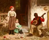 William Morgan, The Banjo Player, oil on canvas