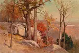 George Henry Smillie, Autumn overlooking the valley, oil on canvas