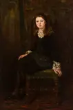 Jeanne Dickson, Portrait of a young girl, 1880, oil on canvas