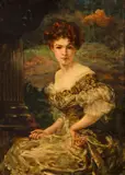 James Carroll Beckwith, The Terrace, oil on canvas